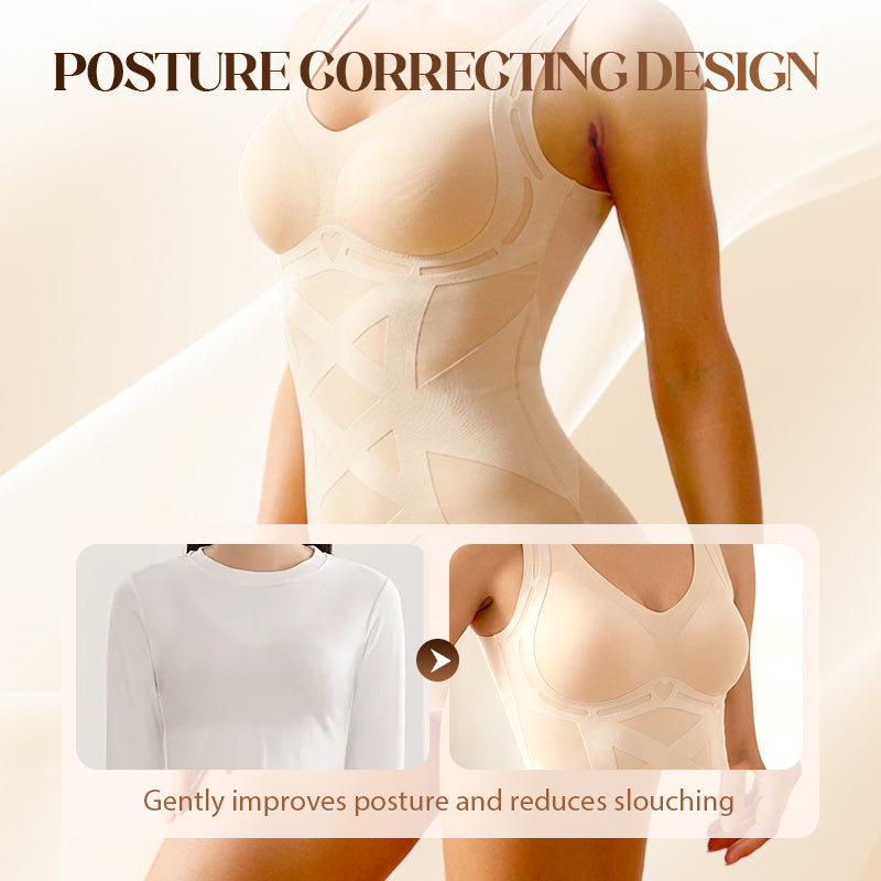 🥳2026 HOT SALE🥳💞50K+ SOLD!🩱💚 50% OFF! Seamless Camisole with Bra – X‑shape waist cinching, angel wing back support. Lightweight & smooth. Your daily confidence layer. 👗✨