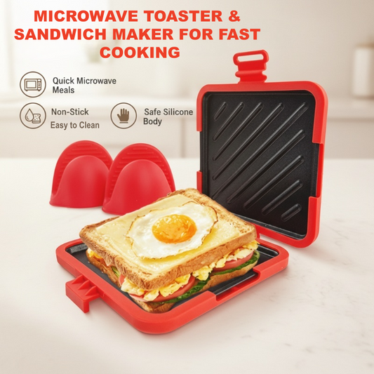 🥳2026 HOT SALE🥳💞50K+ SOLD!🏠🥪FLASH SALE 50% Off! Effortless Hot Meals – This combo toaster & microwave cooks fast with no-stick ease. Enjoy toasties, melts & more, cleanup in a snap🧀🍞
