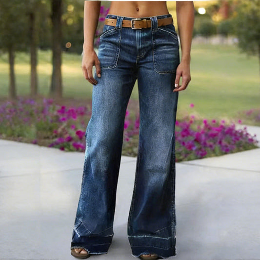 🥳2026 HOT SALE🥳💞50K+ SOLD!👵💥 50% OFF! Women's Retro Flare Jeans – Soft stretch denim, no tight waist! Deep pockets hold phone & specs. Flattering flare, easy pull-on style. Your new everyday favourite. 👖🌸