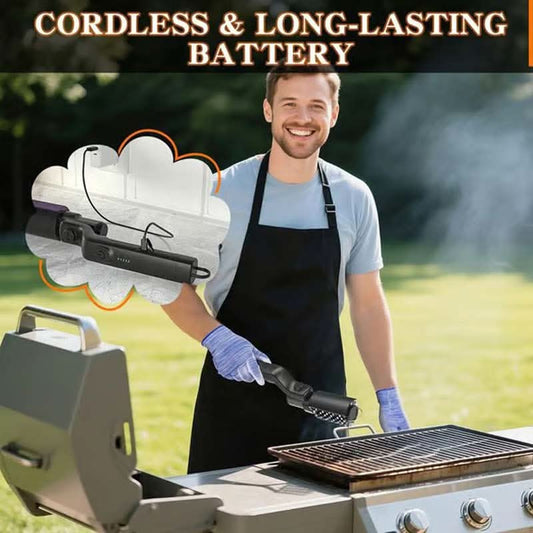 🥳2026 HOT SALE🥳💞50K+ SOLD!⚡🏡 50% OFF! Cordless Electric BBQ Brush – 2600mAh rechargeable, long handle & deep cleaning. No more sore wrists. Perfect for garden parties. 🍖✨
