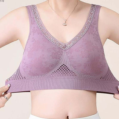 🥳2026 HOT SALE🥳💞50K+ SOLD!💥💝🌸 Embrace Freedom, Not the Wires! High-Support Wireless Lace Bra – All-Day Comfort. 👚 🦋