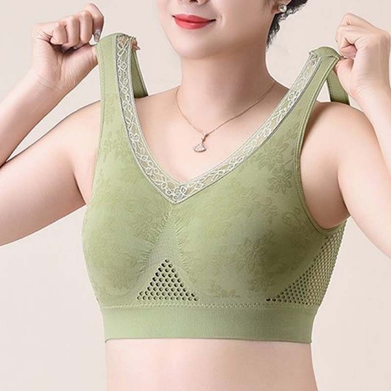 🥳2026 HOT SALE🥳💞50K+ SOLD!💥💝🌸 Embrace Freedom, Not the Wires! High-Support Wireless Lace Bra – All-Day Comfort. 👚 🦋