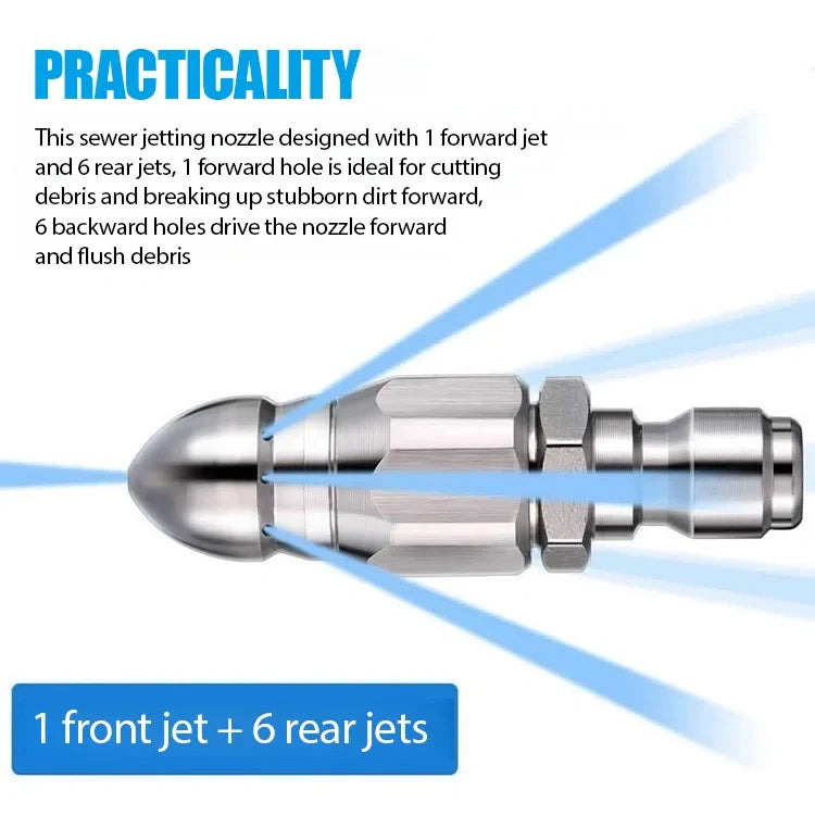 🥳2026 HOT SALE🥳💞50K+ SOLD!🏠🌊 From Home to Industry – One Nozzle Handles All. Versatile Pipe Cleaner – Buy More, Get More Free! 🎁🔩