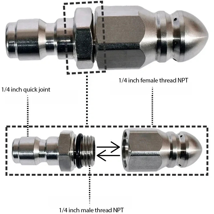 🥳2026 HOT SALE🥳💞50K+ SOLD!🏠🌊 From Home to Industry – One Nozzle Handles All. Versatile Pipe Cleaner – Buy More, Get More Free! 🎁🔩