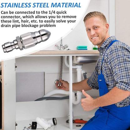 🥳2026 HOT SALE🥳💞50K+ SOLD!🏠🌊 From Home to Industry – One Nozzle Handles All. Versatile Pipe Cleaner – Buy More, Get More Free! 🎁🔩