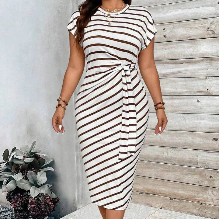 🥳2026 HOT SALE🥳💞50K+ SOLD!👵🌸 50% OFF! Women's Knot Bodycon Dress – Leopard print, tummy-flattering knot. Comfy & chic for parties or date nights. Feel gorgeous. ✨🌹