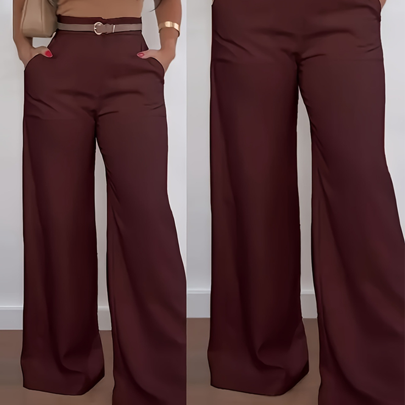 🥳2026 HOT SALE🥳💞50K+ SOLD!🎀💫 50% OFF! High‑Waisted Wide Leg Trousers – Slimming high waist, elongates legs. Wrinkle‑resistant polyester. Pairs with tees or blouses. A wardrobe essential. 🛡️🕊️