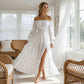 🥳2026 HOT SALE🥳💞50K+ SOLD!👵 🕊️50% OFF! Women's Off-Shoulder High-Waist Dress – Elegant & comfortable! Gentle support stays in place, flattering high waist. Perfect for summer gatherings or holidays. 🌸☀️