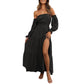 🥳2026 HOT SALE🥳💞50K+ SOLD!👵 🕊️50% OFF! Women's Off-Shoulder High-Waist Dress – Elegant & comfortable! Gentle support stays in place, flattering high waist. Perfect for summer gatherings or holidays. 🌸☀️