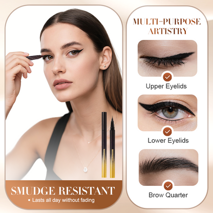 🥳2026 HOT SALE🥳💞50K+ SOLD!💦☔ 50% OFF Waterproof Liquid Eyeliner Pen – Ultra-precise tip for a crisp line that stays put all day. Smudge-proof, fade-proof, flawless. 🖋️🔒