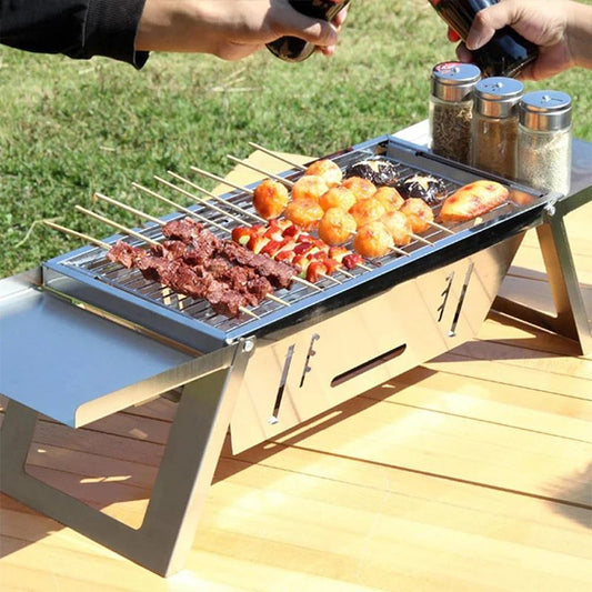 🥳2026 HOT SALE🥳💞50K+ SOLD!🎉🍖 50% OFF! The Ultimate Folding BBQ – Gather, grill & enjoy! Compact stainless steel design for tasty adventures anywhere. 🌿🍔