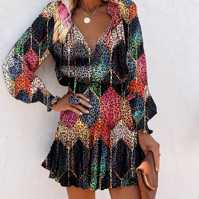 🥳2026 HOT SALE🥳💞50K+ SOLD!🌹👗 50% OFF! V-Neck Ruffle Hem Mini Dress – Soft long sleeves, flattering V-neck. Playful ruffle hem adds charm. Perfect for dinners or date nights. 🕊️✨