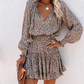 🥳2026 HOT SALE🥳💞50K+ SOLD!🌹👗 50% OFF! V-Neck Ruffle Hem Mini Dress – Soft long sleeves, flattering V-neck. Playful ruffle hem adds charm. Perfect for dinners or date nights. 🕊️✨
