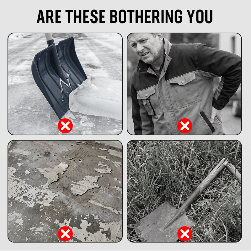 🥳2026 HOT SALE🥳💞50K+ SOLD!💥🌿❄️ 50% OFF! Heavy Duty Cleaning Shovel – Built to endure! Ultra-sharp manganese steel blade cuts through ice, soil & debris. Your lifelong yard tool. 🧱⚔️
