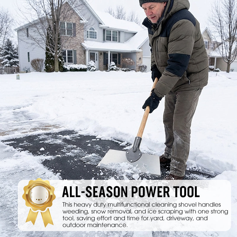 🥳2026 HOT SALE🥳💞50K+ SOLD!💥🌿❄️ 50% OFF! Heavy Duty Cleaning Shovel – Built to endure! Ultra-sharp manganese steel blade cuts through ice, soil & debris. Your lifelong yard tool. 🧱⚔️