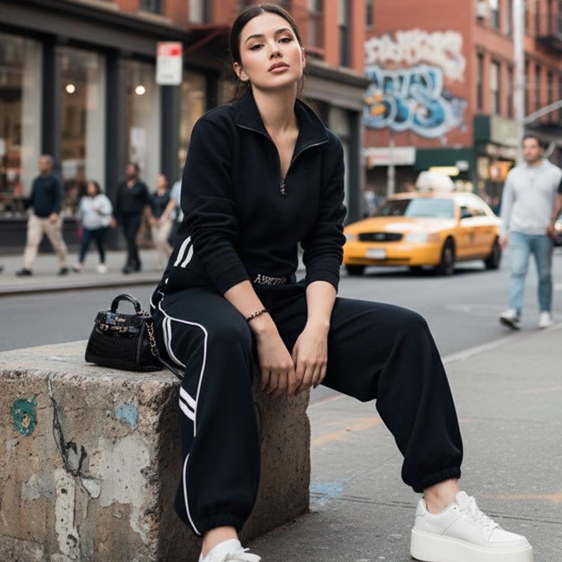 🥳2026 HOT SALE🥳💞50K+ SOLD!👵✨ 50% OFF! Women's Half-Zip Tracksuit – Relaxed fit, soft fabric. Looks put together without the effort. Everyday comfort. 🕊️🌿