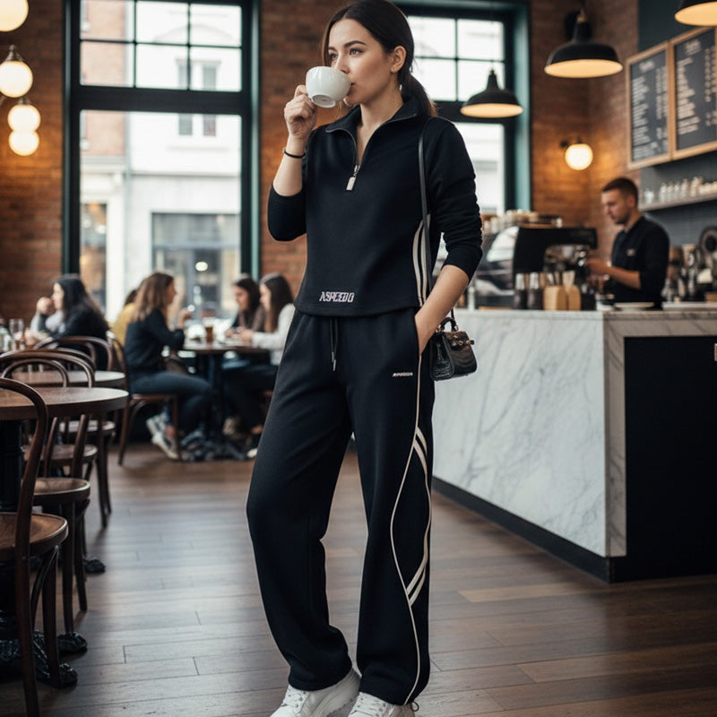 🥳2026 HOT SALE🥳💞50K+ SOLD!👵✨ 50% OFF! Women's Half-Zip Tracksuit – Relaxed fit, soft fabric. Looks put together without the effort. Everyday comfort. 🕊️🌿