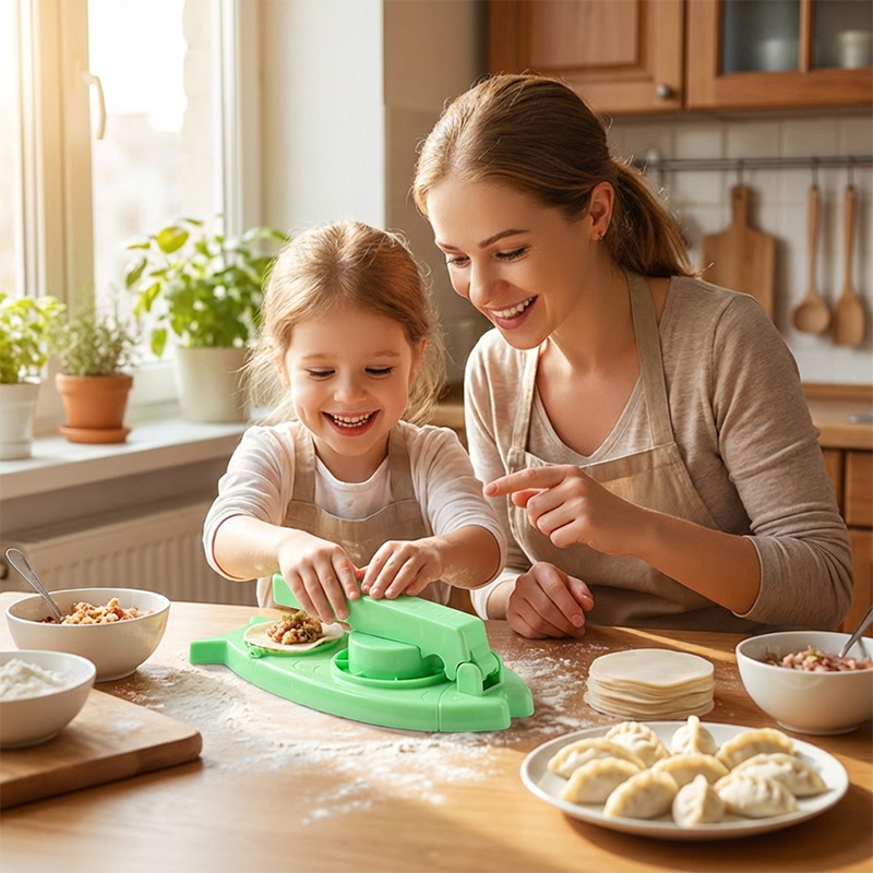🥳2026 HOT SALE🥳💞50K+ SOLD!🎉🏠 50% OFF 3-in-1 Dumpling Mold! Fun & easy homemade delights. One press creates uniformly plump dumplings. Enjoy cooking together. 🤲❤️