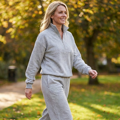 🥳2026 HOT SALE🥳💞50K+ SOLD!💥🌟👵 50% OFF! Half-Zip Tracksuit Set – Effortless comfort & style. One easy zip for all-day warmth, perfect for relaxing or light activities. 🤗🧥
