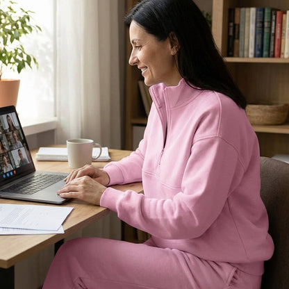 🥳2026 HOT SALE🥳💞50K+ SOLD!💥🌟👵 50% OFF! Half-Zip Tracksuit Set – Effortless comfort & style. One easy zip for all-day warmth, perfect for relaxing or light activities. 🤗🧥