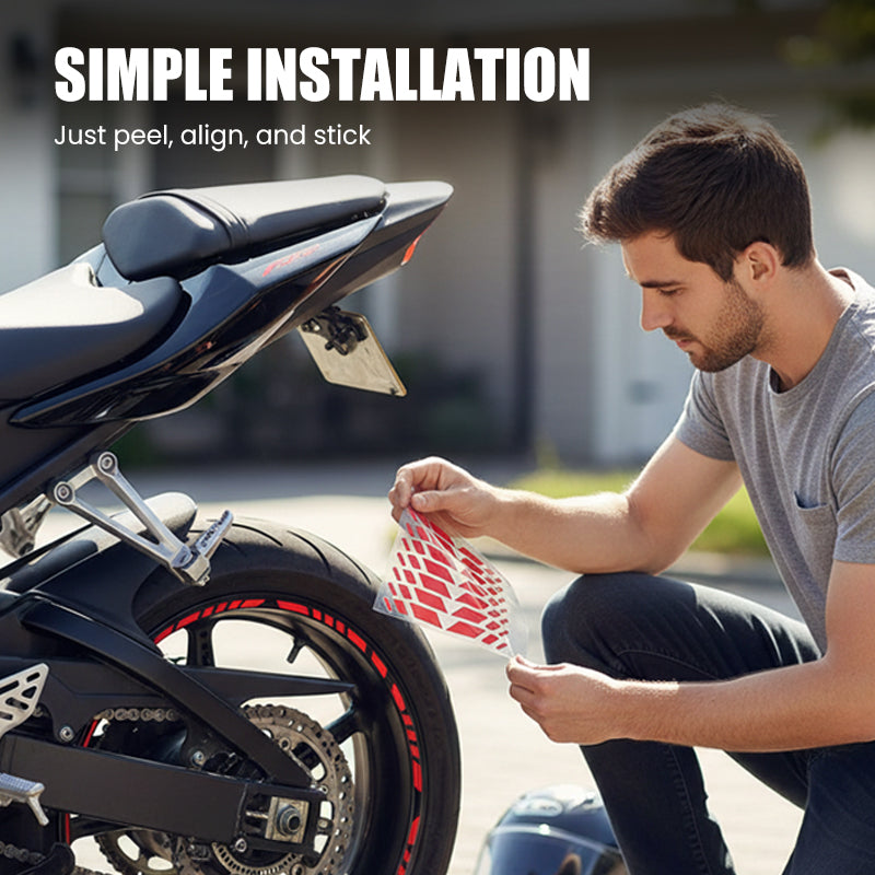 Motorcycle Reflective Wheel Rim Stickers