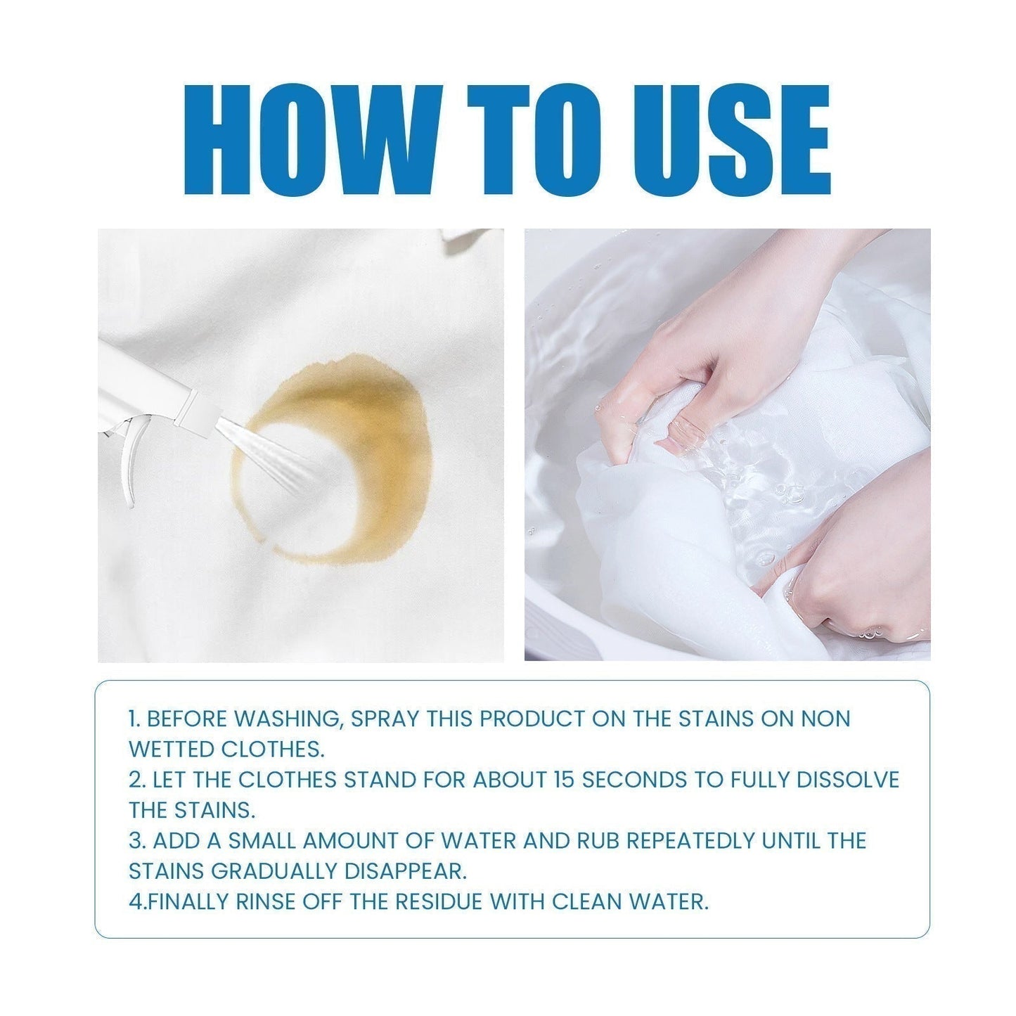 🥳2026 HOT SALE🥳💞50K+ SOLD!🧺🍷50% OFF! Laundry Spot & Stain Remover – Save your favourite clothes from stains! No rubbing, just spray & go. Works on tea, grass, gravy & more. A true laundry hero. 💷👕