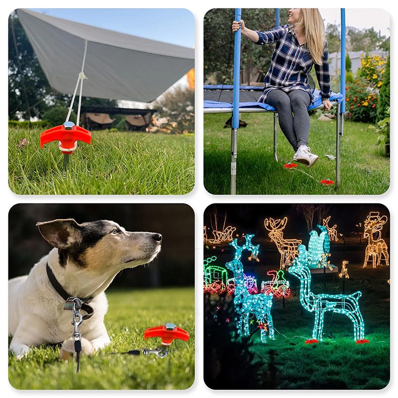 🥳2026 HOT SALE🥳💞50K+ SOLD!🏕️⚡ 50% OFF! 8″ Screw‑in Tent Stakes – Drill‑in design – set up camp in seconds, no hammering! Strong grip on grass, soil & gravel. Enjoy your beer sooner! 🍺✨