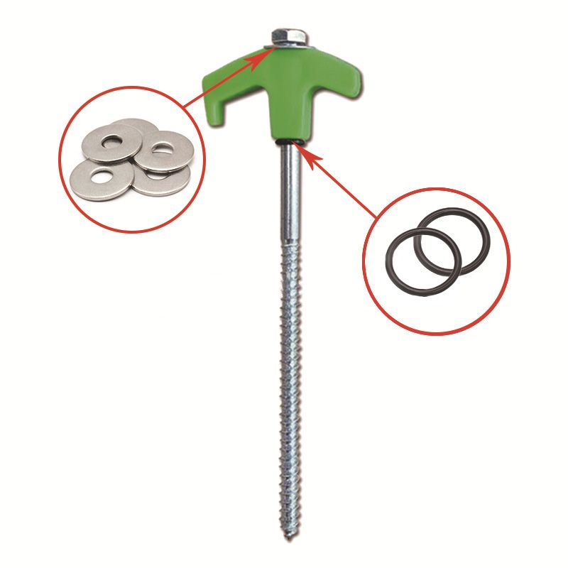🥳2026 HOT SALE🥳💞50K+ SOLD!🏕️⚡ 50% OFF! 8″ Screw‑in Tent Stakes – Drill‑in design – set up camp in seconds, no hammering! Strong grip on grass, soil & gravel. Enjoy your beer sooner! 🍺✨