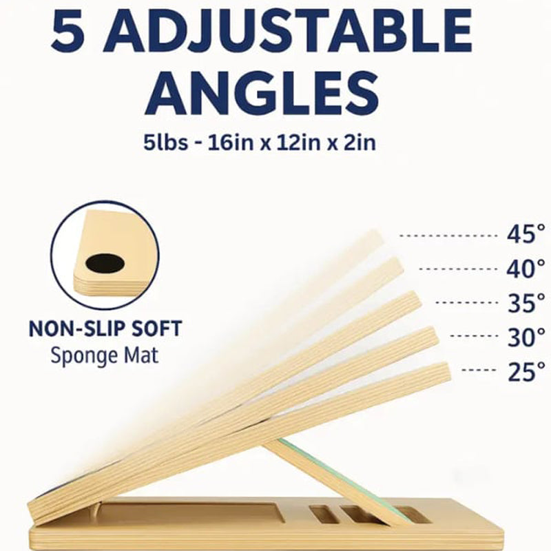 🥳2026 HOT SALE🥳💞50K+ SOLD! 🦵🪵 50% OFF! Adjustable Wooden Slant Board – 5-level tilt, non-slip surface, foldable & portable. Stretch calves safely at home, office or gym! 🛡️💪