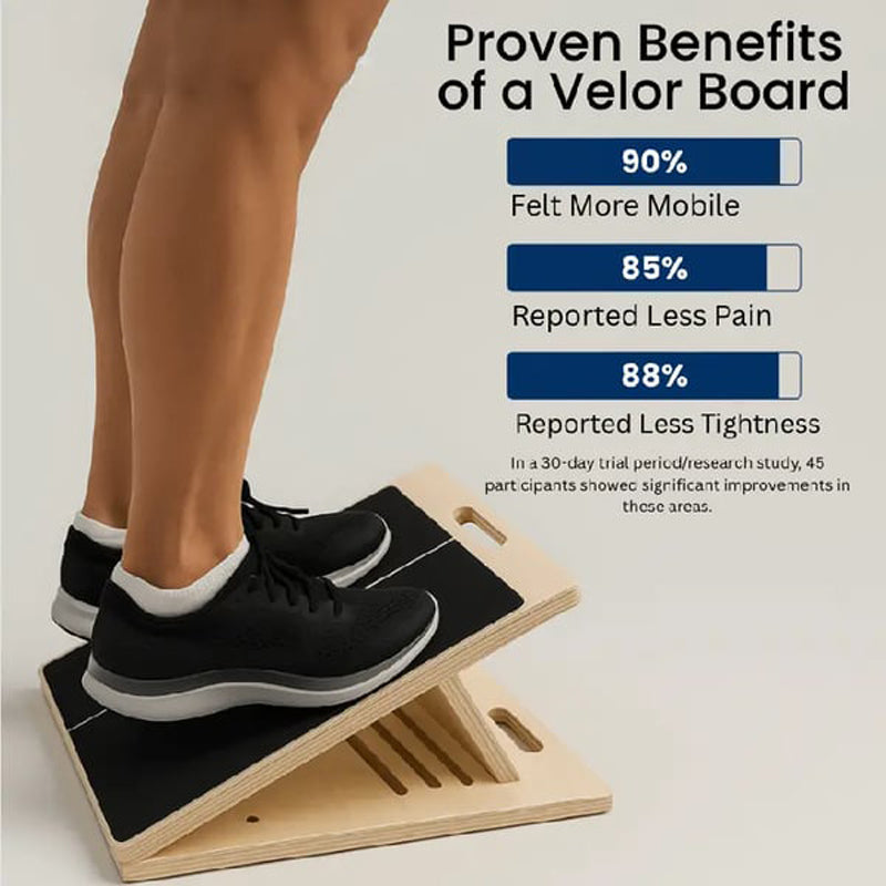 🥳2026 HOT SALE🥳💞50K+ SOLD! 🦵🪵 50% OFF! Adjustable Wooden Slant Board – 5-level tilt, non-slip surface, foldable & portable. Stretch calves safely at home, office or gym! 🛡️💪