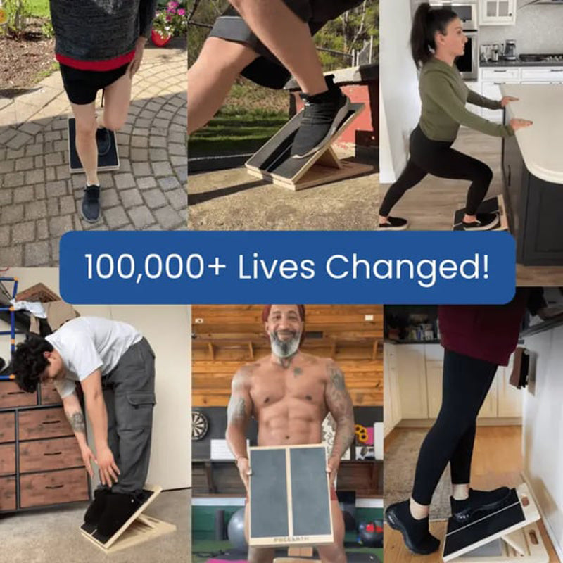 🥳2026 HOT SALE🥳💞50K+ SOLD! 🦵🪵 50% OFF! Adjustable Wooden Slant Board – 5-level tilt, non-slip surface, foldable & portable. Stretch calves safely at home, office or gym! 🛡️💪