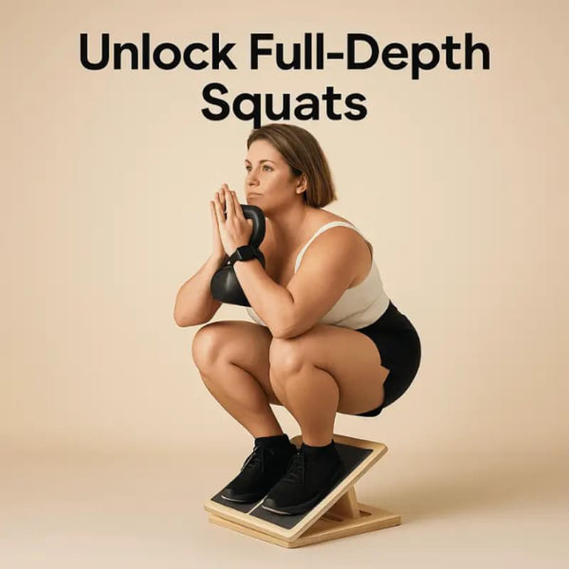 🥳2026 HOT SALE🥳💞50K+ SOLD! 🦵🪵 50% OFF! Adjustable Wooden Slant Board – 5-level tilt, non-slip surface, foldable & portable. Stretch calves safely at home, office or gym! 🛡️💪