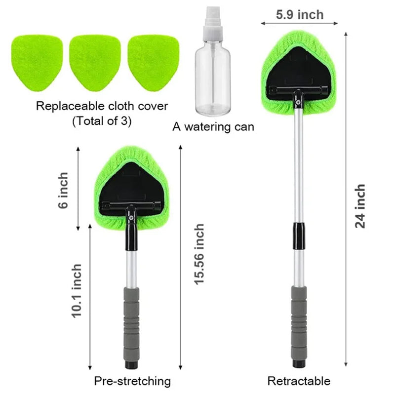 🥳2026 HOT SALE🥳💞50K+ SOLD! 🚗🧽 50% OFF! Extendable Windshield Cleaning Tool – 180° rotating head, non-slip grip, washable pads. Reach every corner, streak-free clean with less effort! 🛡️💪