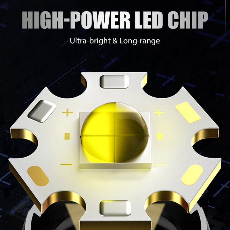 🥳2026 HOT SALE🥳💞50K+ SOLD!🌓🏕️ 50% OFF Flash Sale! Rechargeable Zoomable Flashlight – Adventure-ready for camping, walks or emergencies. P50 LED, adjustable focus & pocket-sized power. 🐕✨