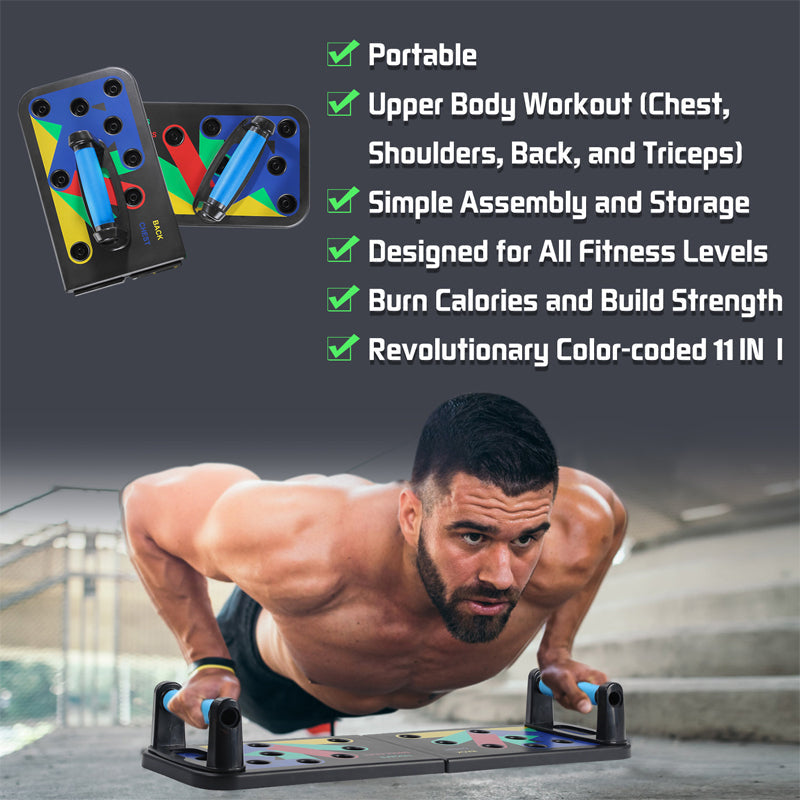 🥳2026 HOT SALE🥳💞50K+ SOLD!💥👴🏠 50% OFF! 9-in-1 Push-Up Training Board – Wake up your upper body! Compact, portable & effective. Use it anywhere – living room, garden or garage. Reclaim your strength today. 💪🌿