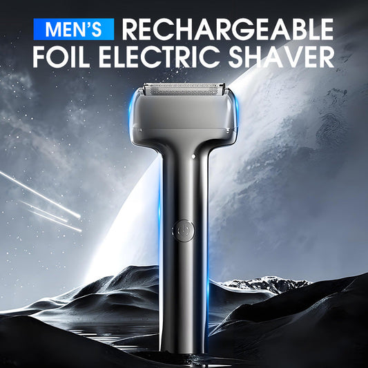 🥳2026 HOT SALE🥳💞50K+ SOLD! 🧔⚡ 50% OFF! Rechargeable Foil Electric Shaver – 11° tilt head, quiet motor & IPX6 washable. Smooth, cordless grooming anywhere! 🛡️✅