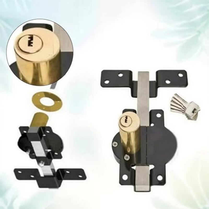 🥳2026 HOT SALE🥳💞50K+ SOLD! 🔒🚪 Heavy-Duty Gate Lock – dual-sided key, lock & unlock from either side. No more getting locked in! Solid iron, 5 keys included. 🗝️🛡️
