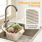🥳2026 HOT SALE🥳💞50K+ SOLD!🍅🚰 50% OFF! Collapsible Faucet Sink Strainer – Flip‑open bottom, empty scraps hands‑free. Folds flat, hangs on tap. Kitchen cleanup made simple! 🧼✨