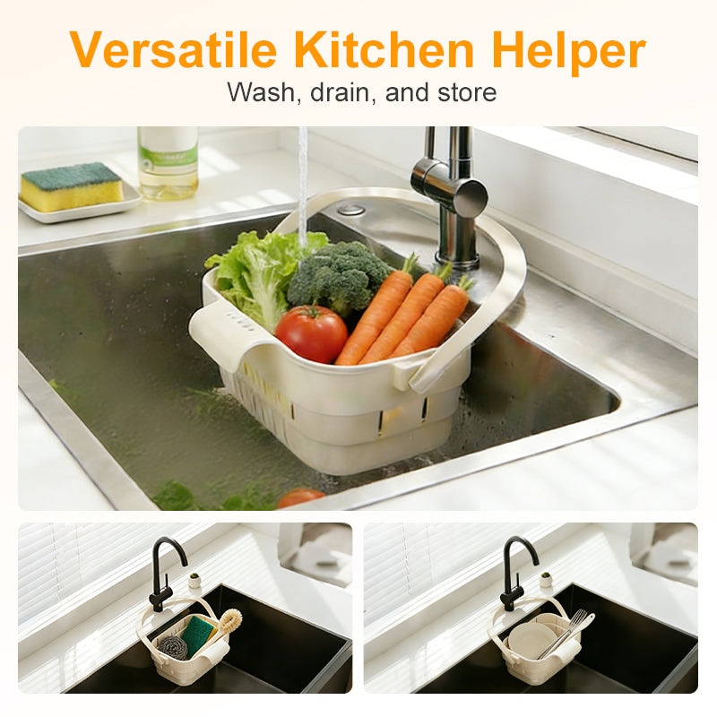 🥳2026 HOT SALE🥳💞50K+ SOLD!🍅🚰 50% OFF! Collapsible Faucet Sink Strainer – Flip‑open bottom, empty scraps hands‑free. Folds flat, hangs on tap. Kitchen cleanup made simple! 🧼✨