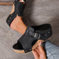 🥳2026 HOT SALE🥳💞50K+ SOLD!👡💨 50% OFF! Peep Toe Wedge Sandals – Thick platform, slip‑resistant sole. All‑day comfort without sacrificing height. 🌸✨