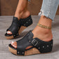 🥳2026 HOT SALE🥳💞50K+ SOLD!👡💨 50% OFF! Peep Toe Wedge Sandals – Thick platform, slip‑resistant sole. All‑day comfort without sacrificing height. 🌸✨