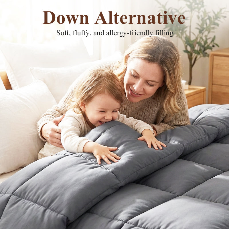 🥳2026 HOT SALE🥳💞50K+ SOLD! ☁️🛏️ 50% OFF! Lightweight Quilted Duvet Insert – hypoallergenic down-alternative fill, box-stitch for even warmth, corner tabs & machine washable. All-season comfort! 🛡️✅