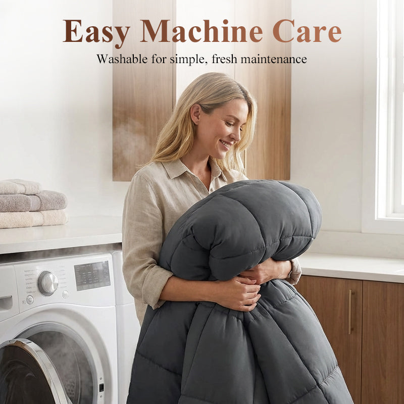 🥳2026 HOT SALE🥳💞50K+ SOLD! ☁️🛏️ 50% OFF! Lightweight Quilted Duvet Insert – hypoallergenic down-alternative fill, box-stitch for even warmth, corner tabs & machine washable. All-season comfort! 🛡️✅