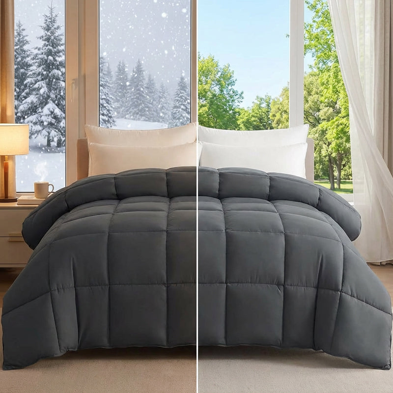 🥳2026 HOT SALE🥳💞50K+ SOLD! ☁️🛏️ 50% OFF! Lightweight Quilted Duvet Insert – hypoallergenic down-alternative fill, box-stitch for even warmth, corner tabs & machine washable. All-season comfort! 🛡️✅
