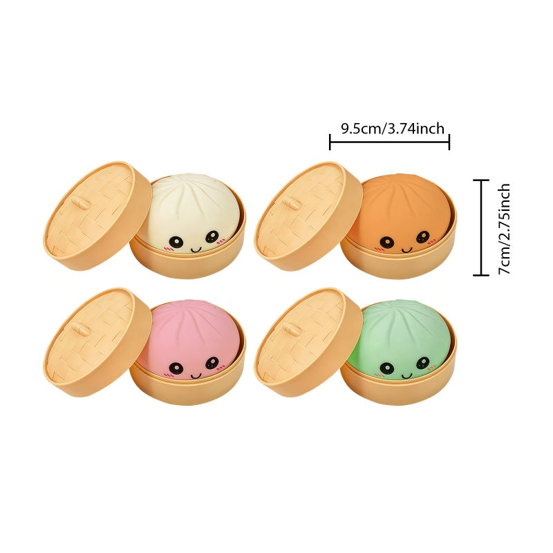 🥳2026 HOT SALE🥳💞50K+ SOLD!💥👵🤗 50% OFF! Dumpling Squeeze Toy with Steamer – Soft, squishy & silent. Instant stress relief. Adorable design lifts your mood. Perfect fidget for desk or bag. 🥟✨
