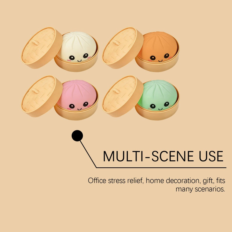 🥳2026 HOT SALE🥳💞50K+ SOLD!💥👵🤗 50% OFF! Dumpling Squeeze Toy with Steamer – Soft, squishy & silent. Instant stress relief. Adorable design lifts your mood. Perfect fidget for desk or bag. 🥟✨