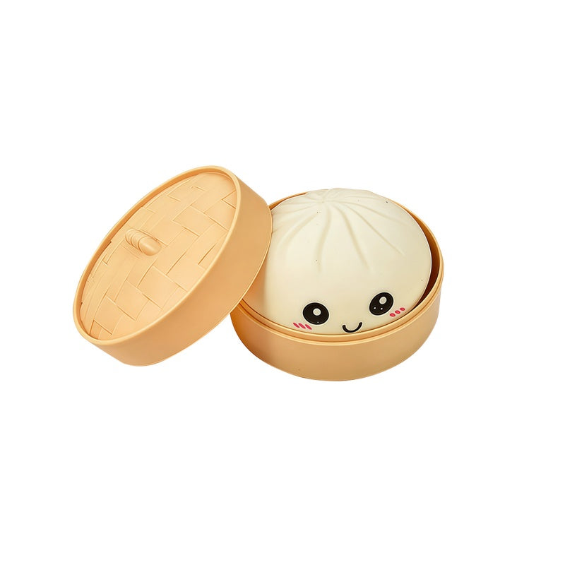 🥳2026 HOT SALE🥳💞50K+ SOLD!💥👵🤗 50% OFF! Dumpling Squeeze Toy with Steamer – Soft, squishy & silent. Instant stress relief. Adorable design lifts your mood. Perfect fidget for desk or bag. 🥟✨