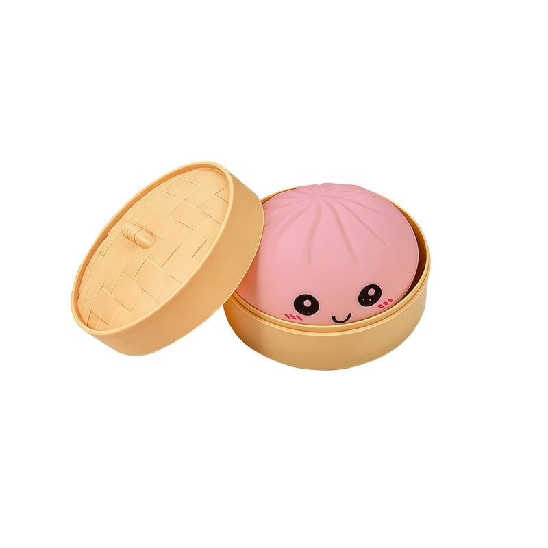 🥳2026 HOT SALE🥳💞50K+ SOLD!💥👵🤗 50% OFF! Dumpling Squeeze Toy with Steamer – Soft, squishy & silent. Instant stress relief. Adorable design lifts your mood. Perfect fidget for desk or bag. 🥟✨