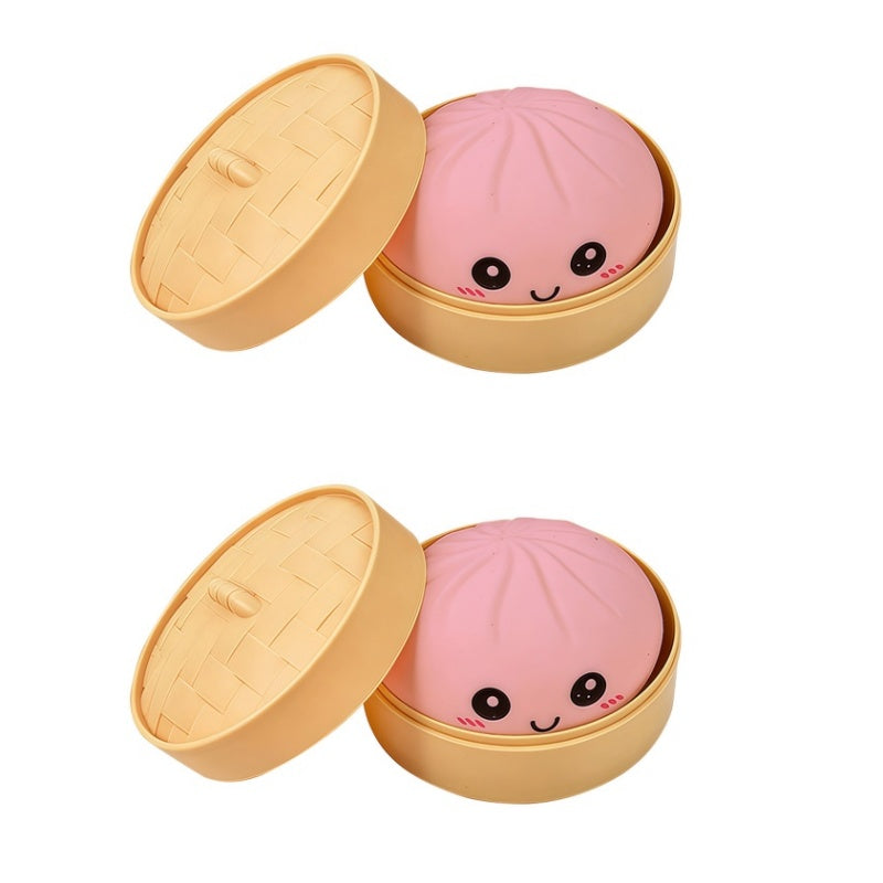 🥳2026 HOT SALE🥳💞50K+ SOLD!💥👵🤗 50% OFF! Dumpling Squeeze Toy with Steamer – Soft, squishy & silent. Instant stress relief. Adorable design lifts your mood. Perfect fidget for desk or bag. 🥟✨