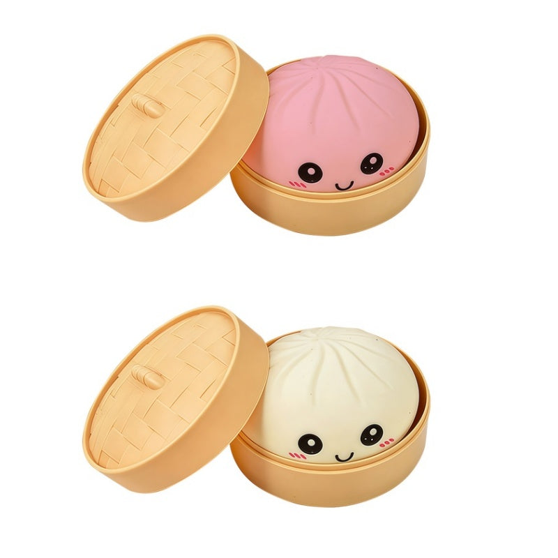 🥳2026 HOT SALE🥳💞50K+ SOLD!💥👵🤗 50% OFF! Dumpling Squeeze Toy with Steamer – Soft, squishy & silent. Instant stress relief. Adorable design lifts your mood. Perfect fidget for desk or bag. 🥟✨